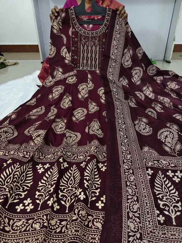 Anarkali kurthi with Dupatta